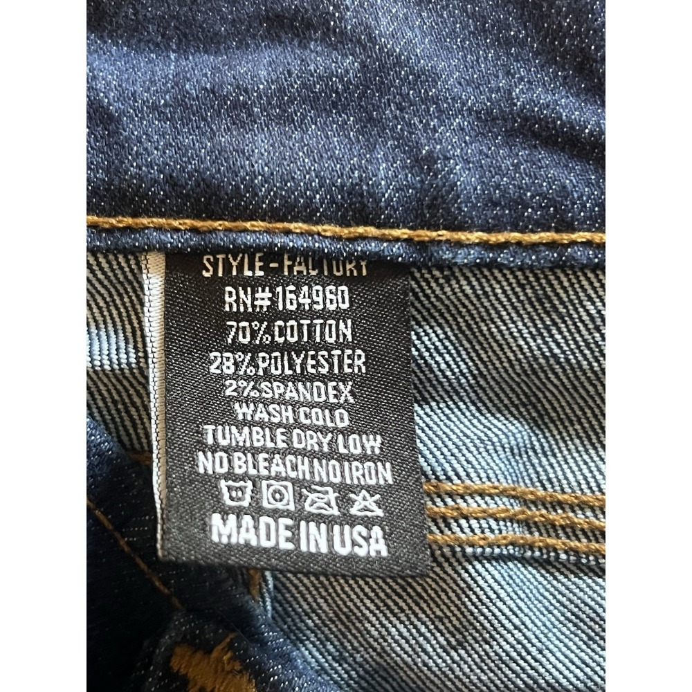 Origin Maine Factory Jeans Mens 36 Dark Wash Straight Workwear Stretch Denim USA - Picture 3 of 10